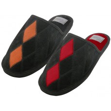S808-L - Wholesale Women's "Easy USA" Close Toe Leather Patch Upper House Slippers (*Asst. Color)